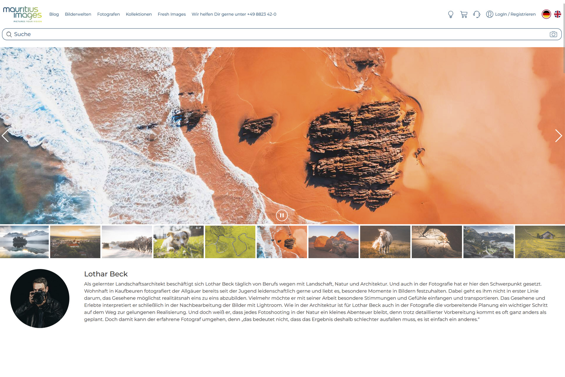 Portfolio bei mauritius images